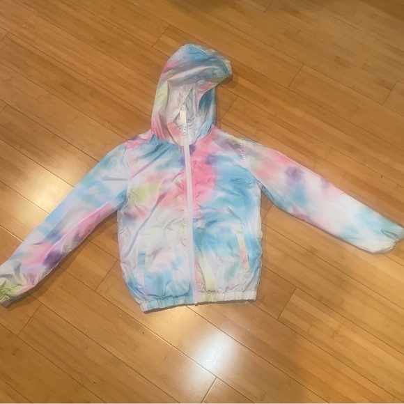 JUSTICE TIE DYE GIRLS WINDBREAKER JACKET SIZE 10 - Picture 8 of 8